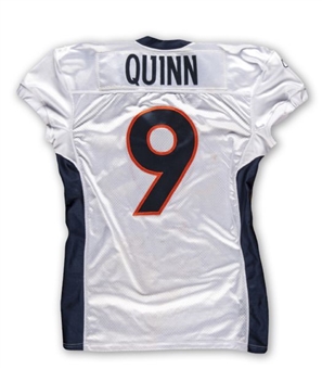 2010 Brady Quinn Denver Broncos Game Worn Road Jersey with International Series Patch (NFL COA)